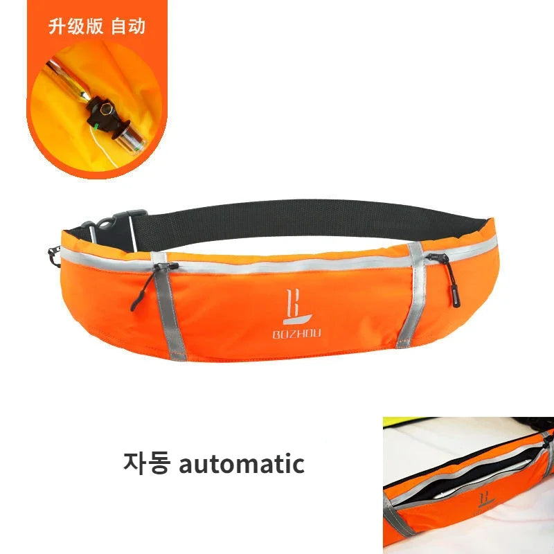 Adult Portable Professional Fishing Vest Manual Automatic Inflatable Fishing Life Jacket Large Buoyancy Life Waist Belt