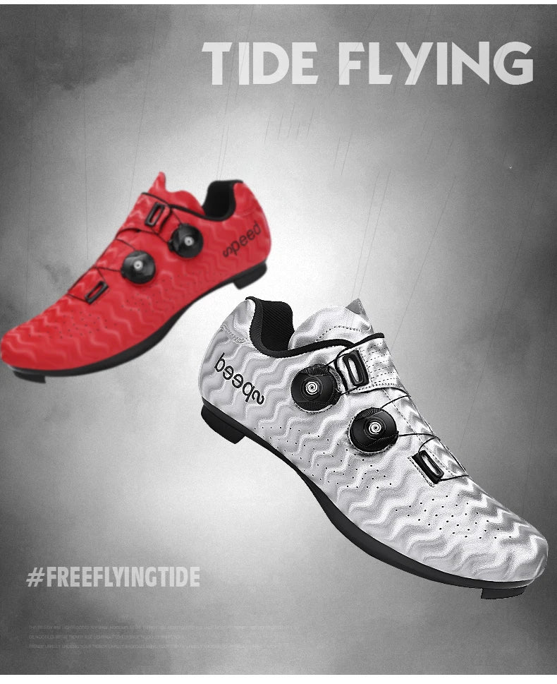Professional Men Cycling Shoes Breathable Hard-Soled Booster Road Cycling Lock Shoes Women SPD Road Cycling Competition Shoes