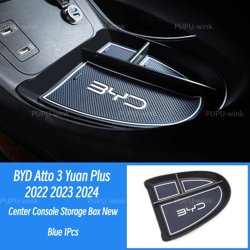 BYD Atto 3 Yuan Plus 2022 2023 2024 Center Console Storage Box New Armrest Box Storage Tray Organizer Box for BYD EV Interior