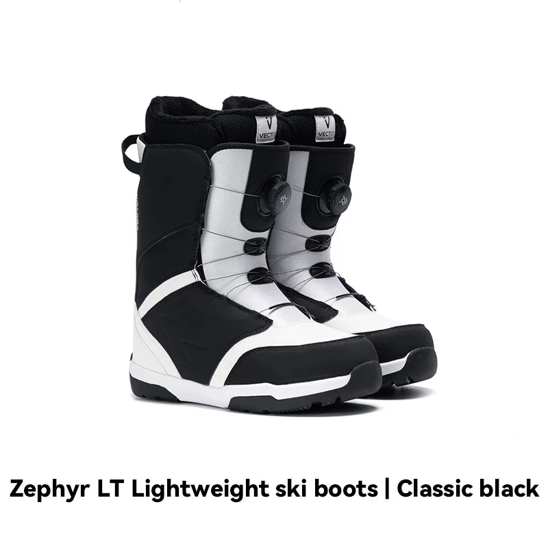 VECTOR Professional Women Man Ski Shoes Warm Waterproof Snowboard Boots Non-slip Leather Breathable Snow Boots Equipment