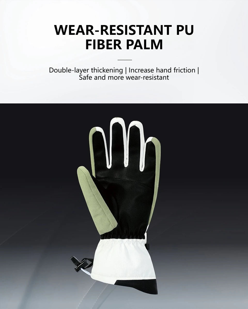 KoKossi Winter Non-slip Touch Screen Waterproof Snowboard Ski Gloves Thickened Windproof Cycling Fleece Warm Riding Gloves