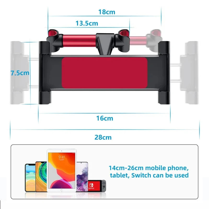 Car Rear Seat Bracket Car mobile phone holder Car rear headrest bracket Snap on flat bracket Automotive interior modification