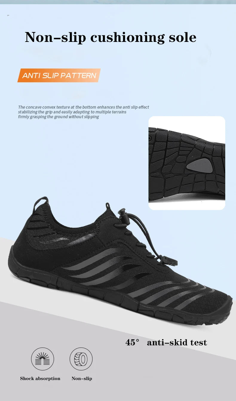 New Unisex Swimming Shoes Men Kayak Water Sports Shoes Quick-Drying Breathable Non-Slip Yoga Ladies Upstream Wading Beach Shoes