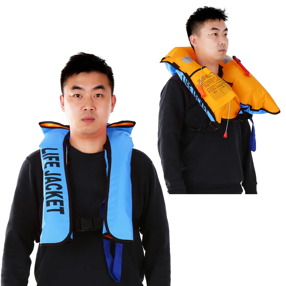 Manual Inflatable Life Jacket Adult Life Vest Water Sports Swimming Fishing Survival Jacket