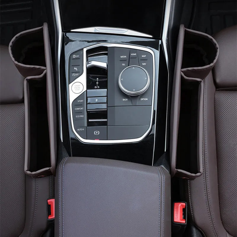 Car Seat Gap Organizer Multifunction Console Crevice Filler Side Storage Box with Cup Holder Sundries Storage Pocket Accessories