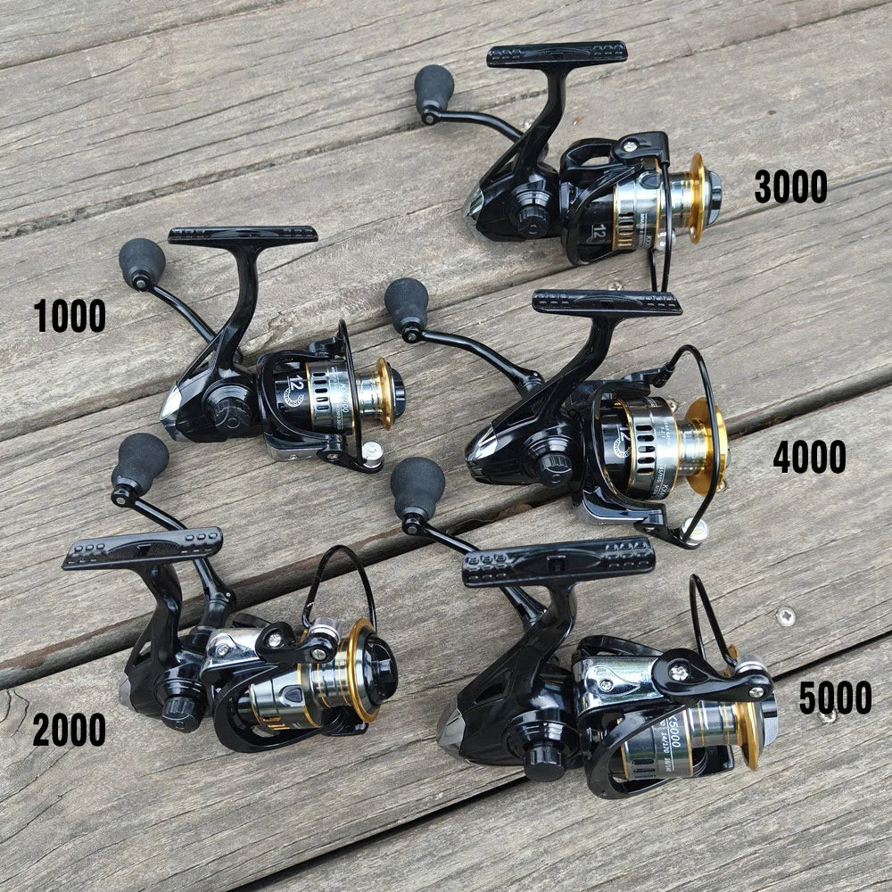 Professional Spinning Reel Ultra Light 1000~7000 5.2:1 Gear Ratio CNC Metal Spool Spinning Fishing Reel For Freshwater Saltwater