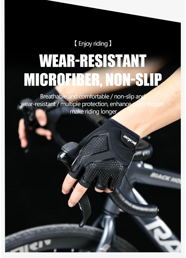 Half-Finger Men'S And Women'S Cycling Gloves Liquid Silicone Shock-Absorbing Breathable Sports Bike Fitness Gloves Hiking Gloves