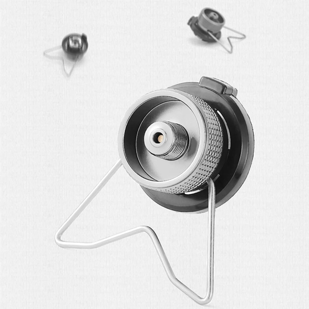 Butane Adapter With Bracket Outdoor Butane Gas Conversion Joint Camping Stove Adapter Screw Valve Output Nozzle Bottle Adapter