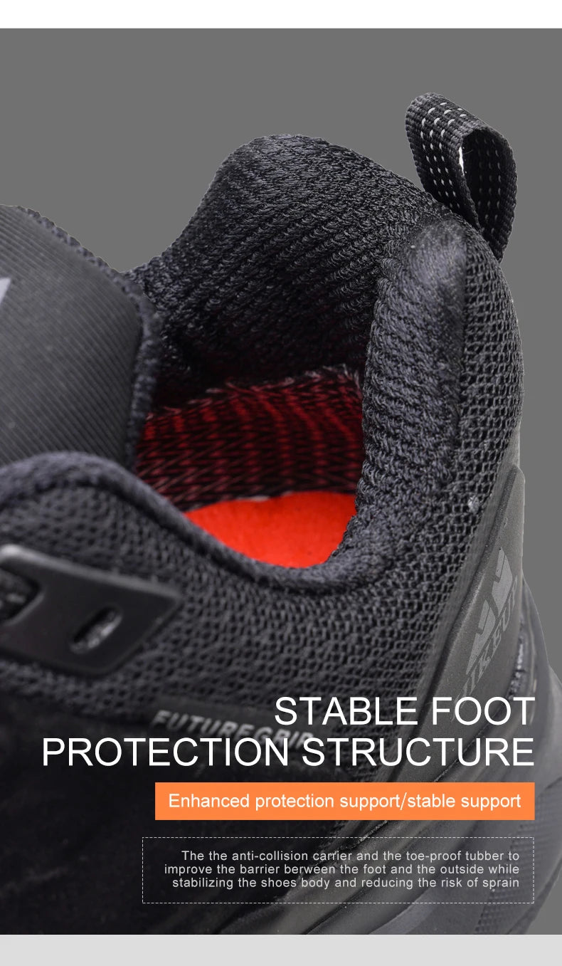 HIKEUP Latest Men's Hiking Shoes Wear-resistant Non-slip Outdoor Sneaker Rock Climbing Trekking Hunting Men Sports Suede Leather