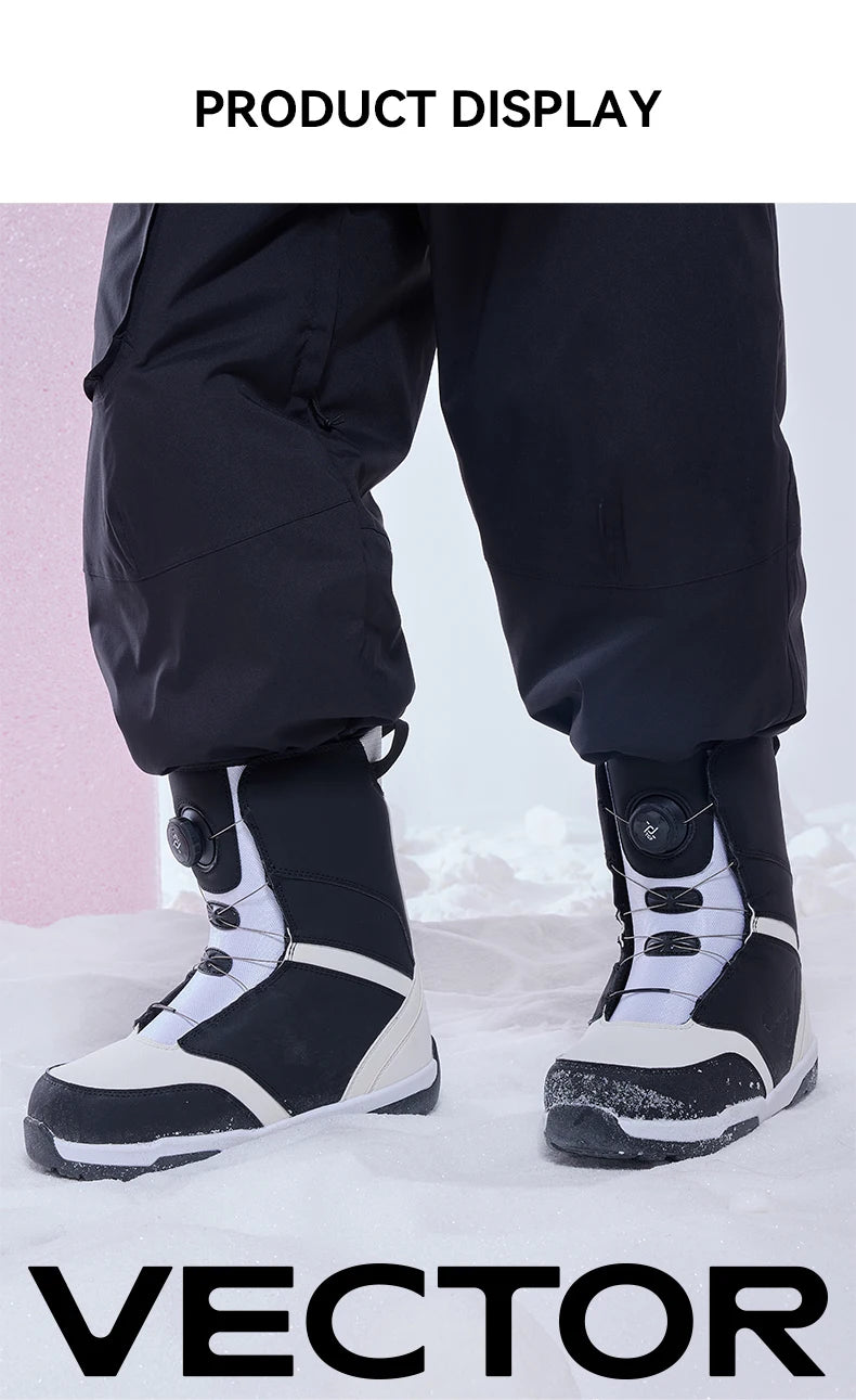 VECTOR Professional Women Man Ski Shoes Warm Waterproof Snowboard Boots Non-slip Leather Breathable Snow Boots Equipment