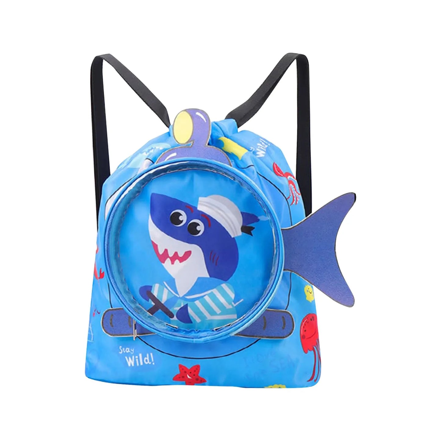 Swimming Wet Dry Bag Waterproof Kids Backpack Portable Oxford Cloth Separation Children Pouch Clothes Holder Pink S