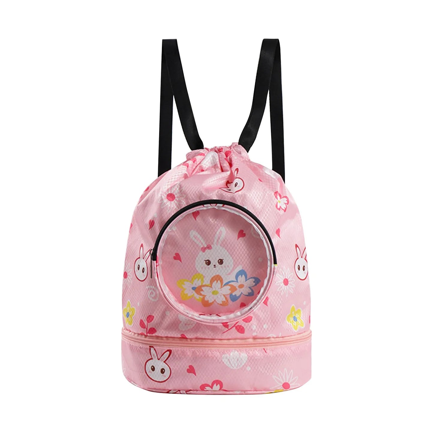 Swimming Wet Dry Bag Waterproof Kids Backpack Portable Oxford Cloth Separation Children Pouch Clothes Holder Pink S