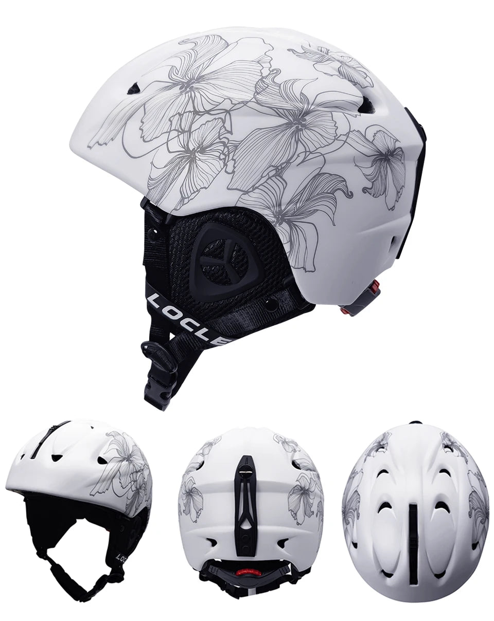 LOCLE Men Skiing Helmet Children Women Ultralight Extreme Sports Skateboard Snowboard Helmet Snowmobile Motorcycle Helmet