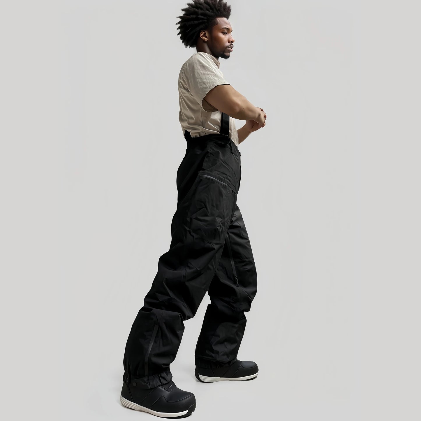 New Men Skiing Pants Winter Thickening Warm Ski Overalls Windproof Snowboard Trousers Outdoor Loose Snow Clothes Waterproof Pant
