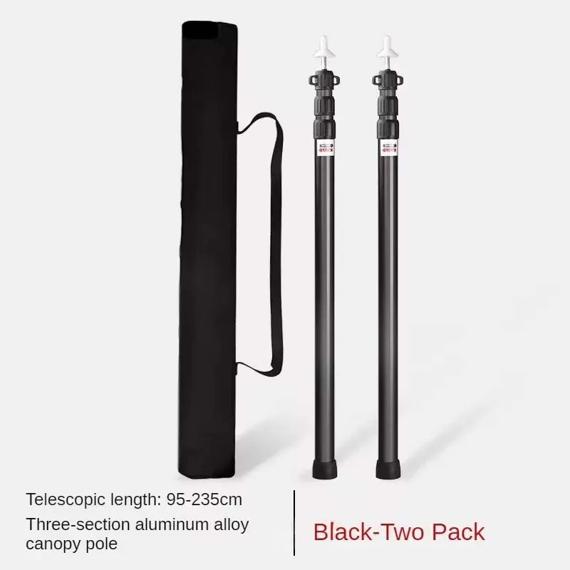 2.3M Adjustable Tent Support Rod Beach Shelter Tarp Awning Pole Aluminum Alloy Tent Pole Accessories For Camping Tent