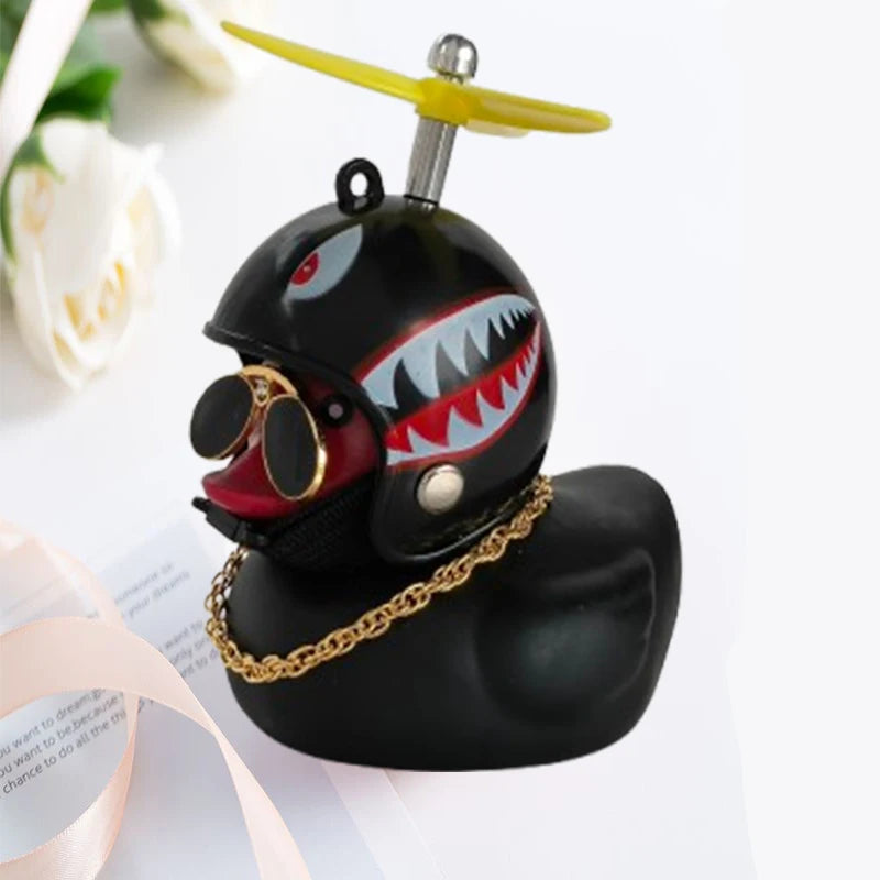 Car Broken Wind Helmet Small Yellow Duck Car Decoration Accessories Wind-breaking Wave-breaking Duck Cycling Decor Goods Gift