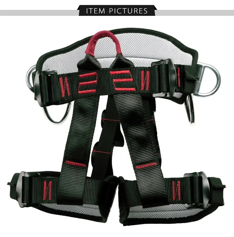 Camping Safety Belt 25KN Outdoor Rock Climbing Half Body Harness