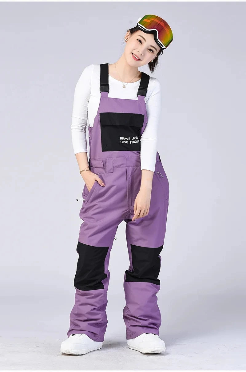 New Men and Women Winter Outdoor Ski Pants Windproof Waterproof Warm Breathable Snowboarding Pants Snow Sports Bibs Pants