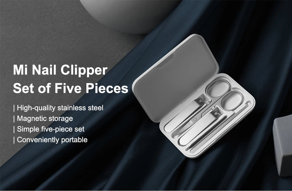 New Original Xiaomi Mijia Manicure Nail Clippers Pedicure Set Portable Travel Hygiene Kit Stainless Steel Nail Cutter Tool Set