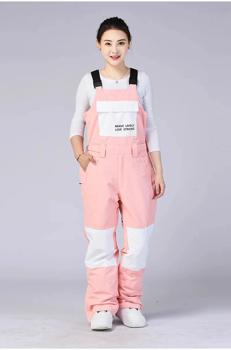 New Men and Women Winter Outdoor Ski Pants Windproof Waterproof Warm Breathable Snowboarding Pants Snow Sports Bibs Pants
