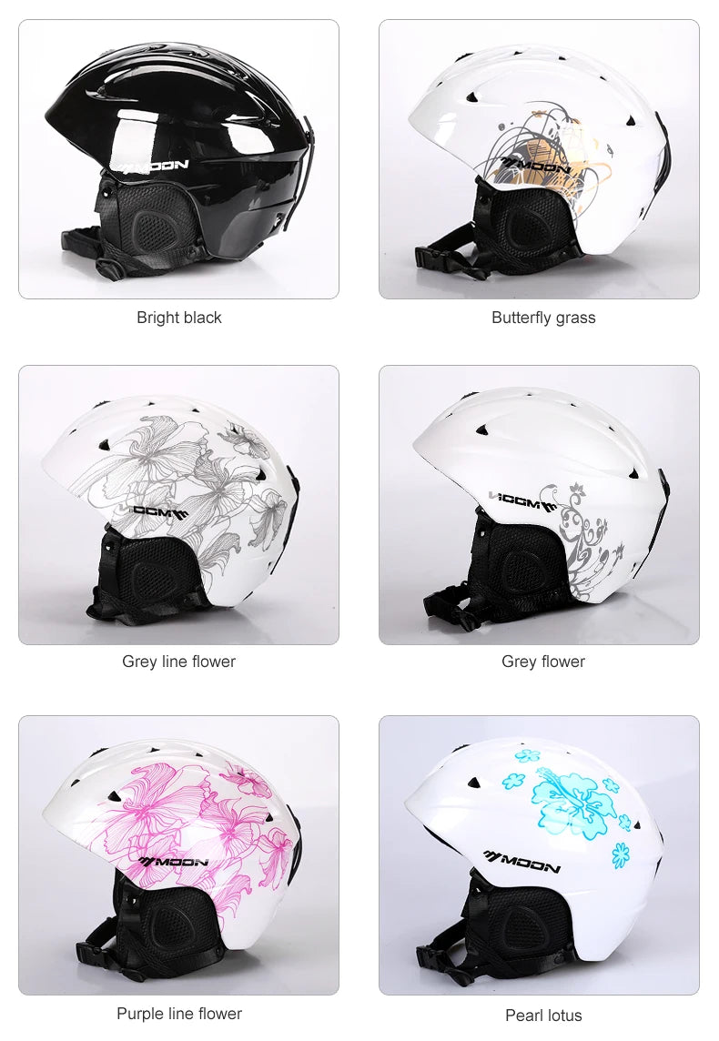 MOON PC+EPS Adult Ski Helmet for Adult and Youth Skating Skateboard Helmet Snow Sports Snowboard Helmets With 2 Gifts