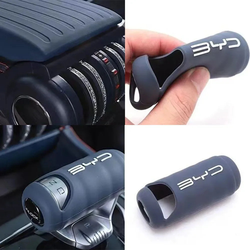 BYD Atto 3 Yuan Plus Car Gear Knob Protective Cover Silica Gel Auto Accessories for BYD Atto3 ATTO 3 2022 2023 2024