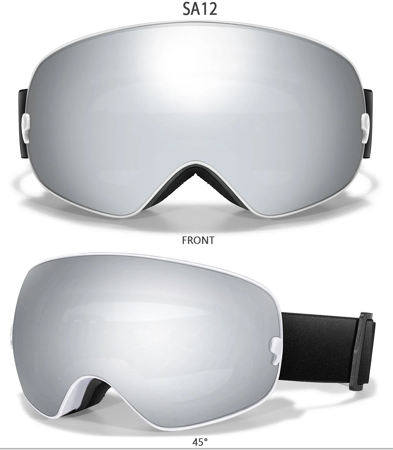 Men Women Outdoor Sports Ski goggles Anti-fog Snowboarding Snowmobile Glasses UV400 Charngeable Lens Teen Charistmas Cycling