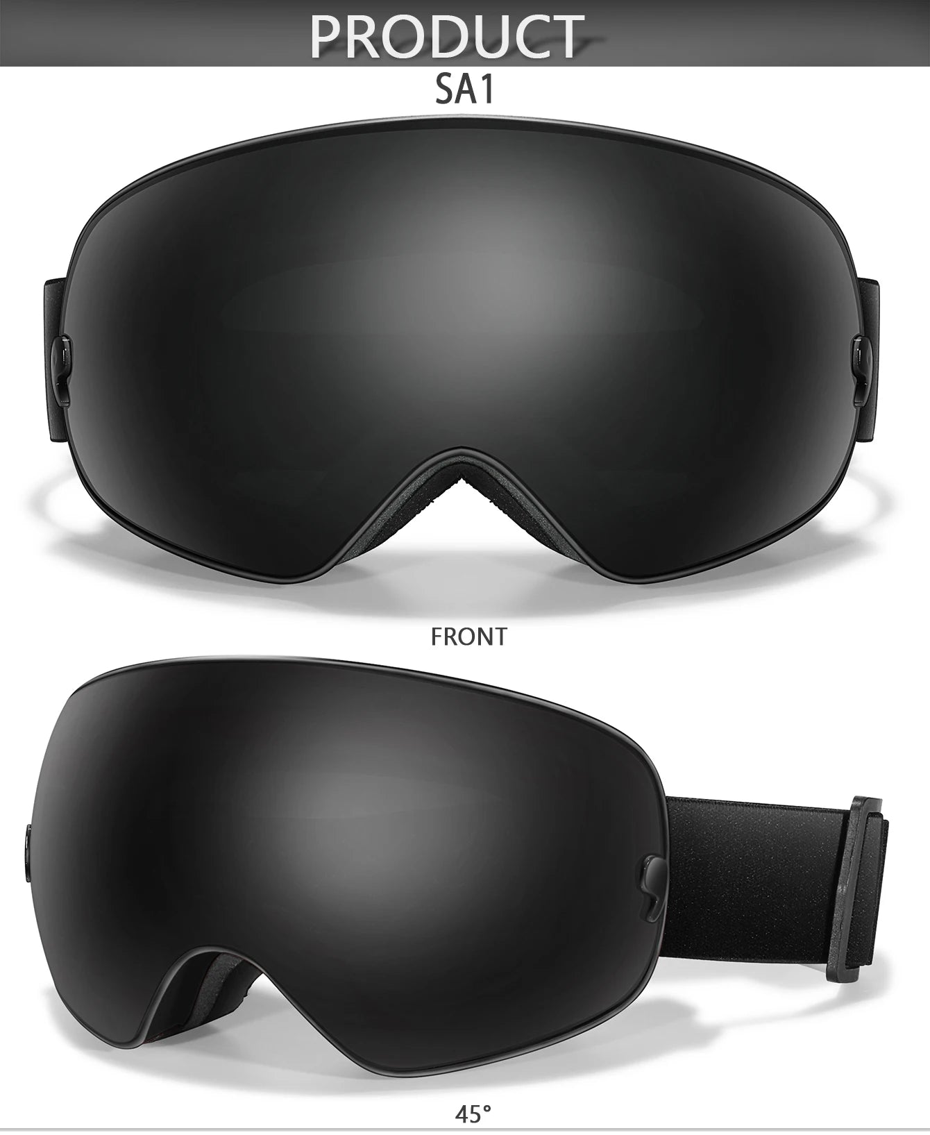 Men Women Outdoor Sports Ski goggles Anti-fog Snowboarding Snowmobile Glasses UV400 Charngeable Lens Teen Charistmas Cycling