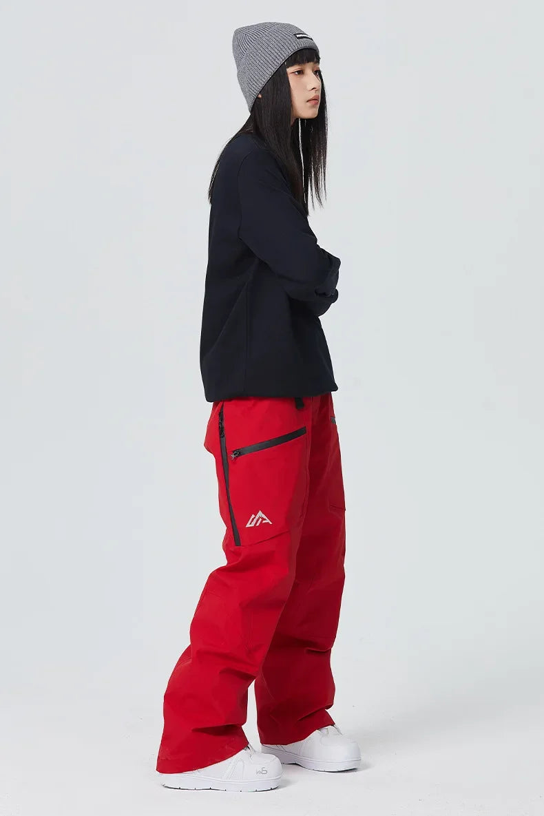 2025 Winter Women Ski Pants Snowfield Windproof Snowboard Sport Trousers Warm Man Loose Overalls New Pro Waterproof Skiing Pants