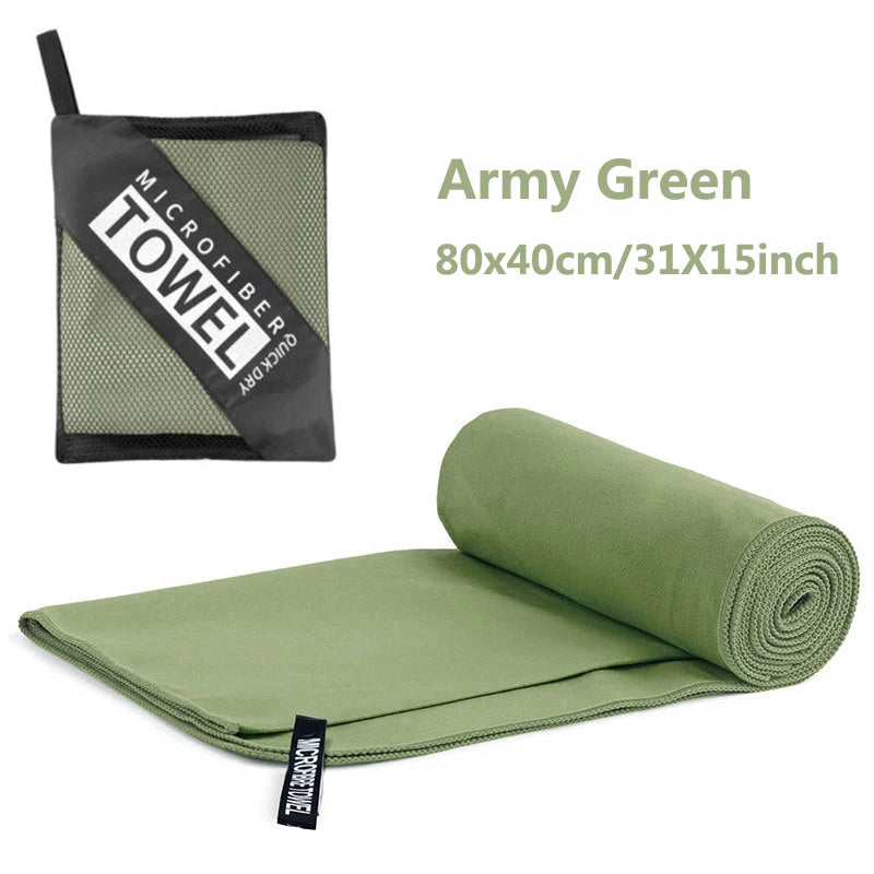 Quick-Drying Microfiber Camping Towel Super Absorbent Gym/Swimming Towel 40x80cm Lightweight Sports/Beach/ Travel Towels