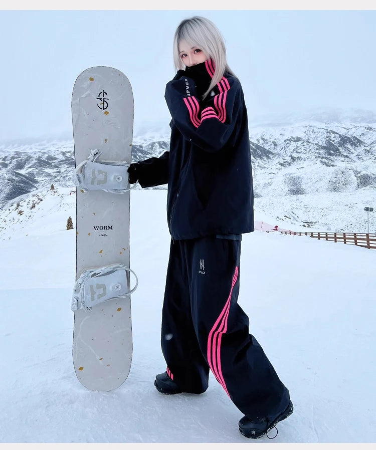 APVCX 2025 Unisex 3L Hard Shell Ski Pants Fully Taped Seam Waterproof & Windproof Unisex Snowboard & Ski Pants for Men Women