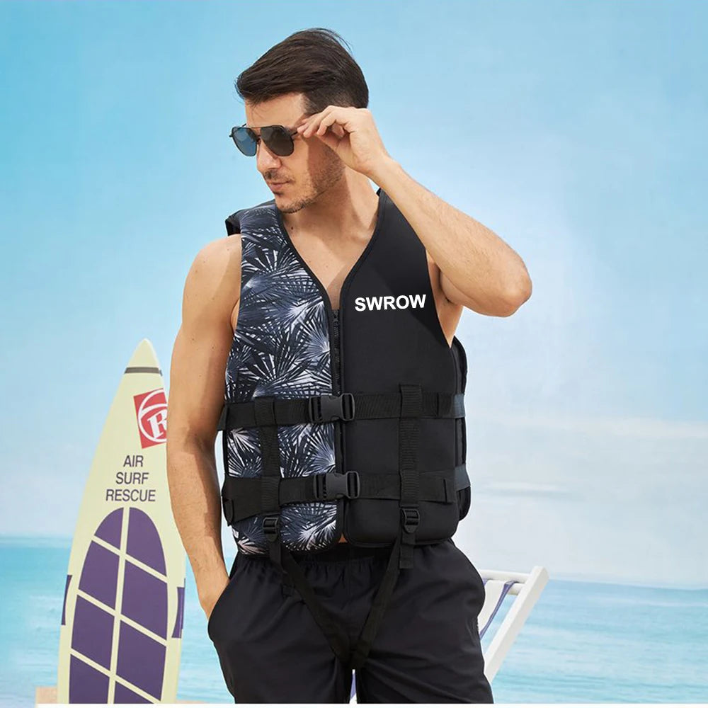 New Life Jacket Neoprene Safety Life Vest Water Sports Fishing Kayaking Boating Swimming Drifting Safety Vest for Adult Children