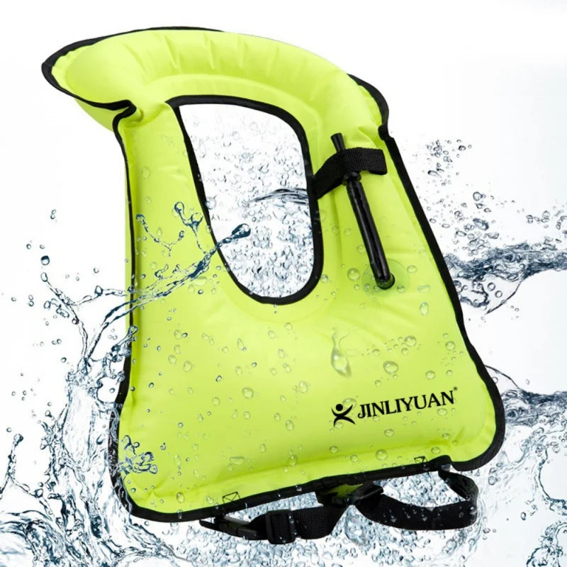 Portable Snorkeling Vest Life Jacket Inflatable Swim Vest Swimming Jackets for Men Women Gear For Outdoor Water Sports Safety