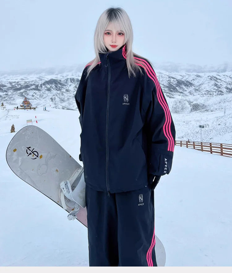 APVCX 2025 Unisex 3L Hard Shell Ski Pants Fully Taped Seam Waterproof & Windproof Unisex Snowboard & Ski Pants for Men Women