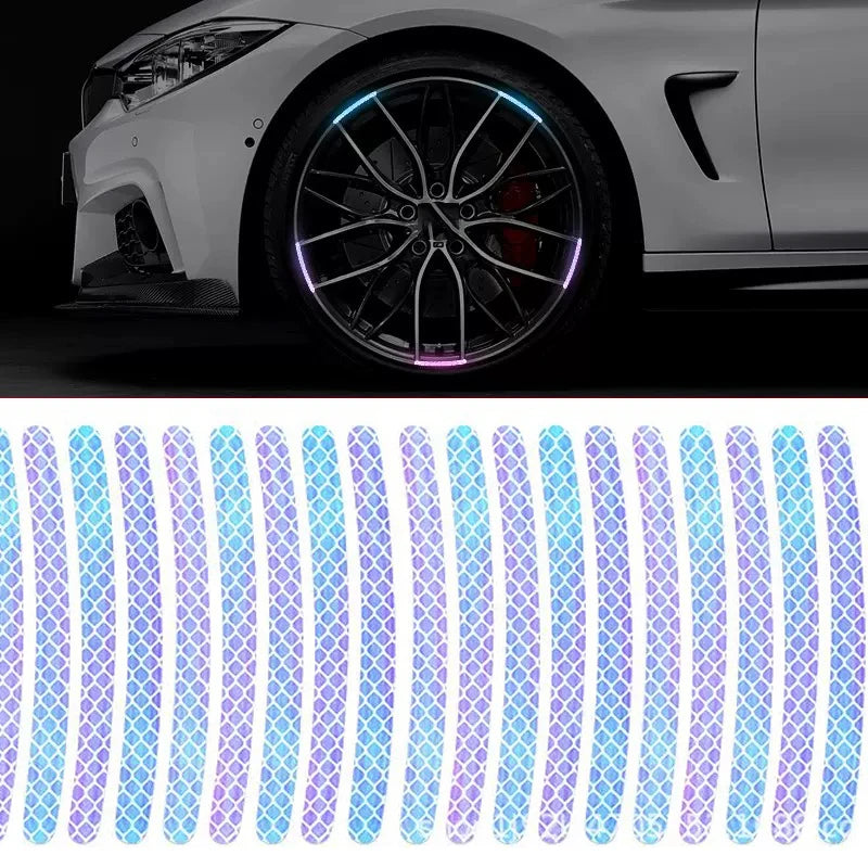 10/20/40PCS Reflective Stickers Car Wheels Tire Stickers Decoration for Night Driving Car Accessories