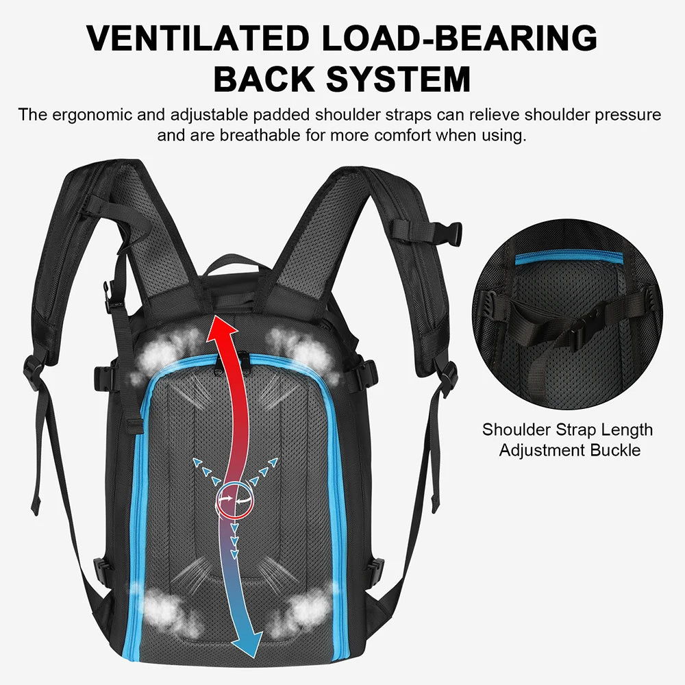 Ski Backpack Large Capacity Storage Bag Waterproof Outdoor Sports Supplies for Goggles Jacket Skis Snowboard Accessories Gloves