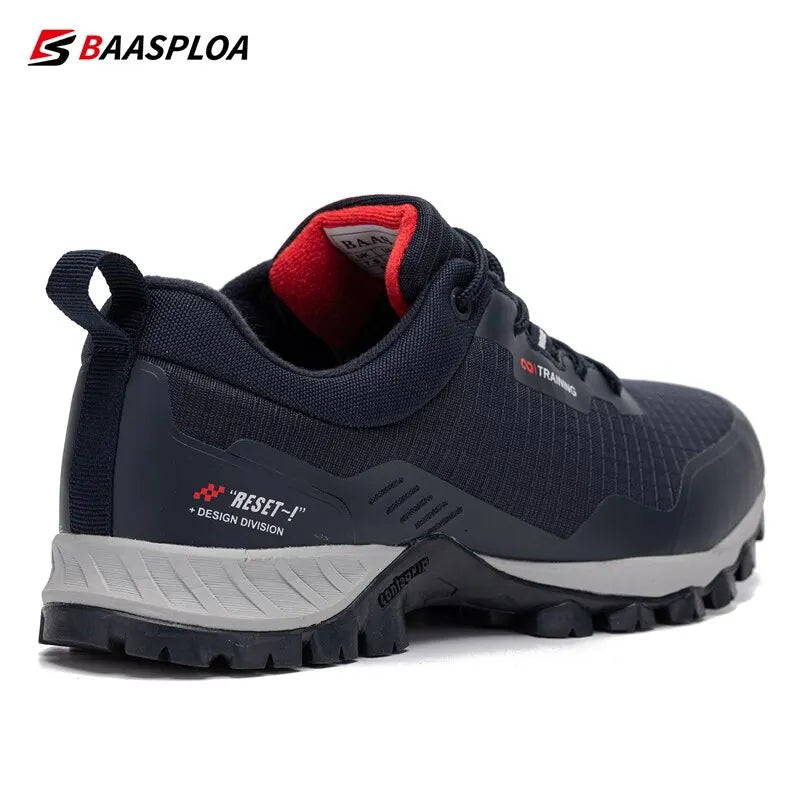Men's Waterproof Hiking Boots Baasploa - Anti-Skid Above Ankle Travel Shoes Bamboo Fiber