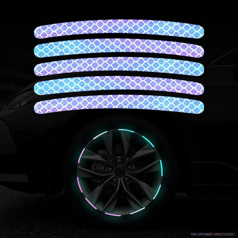 10/20/40PCS Reflective Stickers Car Wheels Tire Stickers Decoration for Night Driving Car Accessories