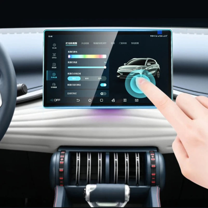 Tempered Glass Film Screen Protector for BYD Atto 3 Yuan Plus 2022-2024 Instrument Navigation Protective Cover Car Accessories