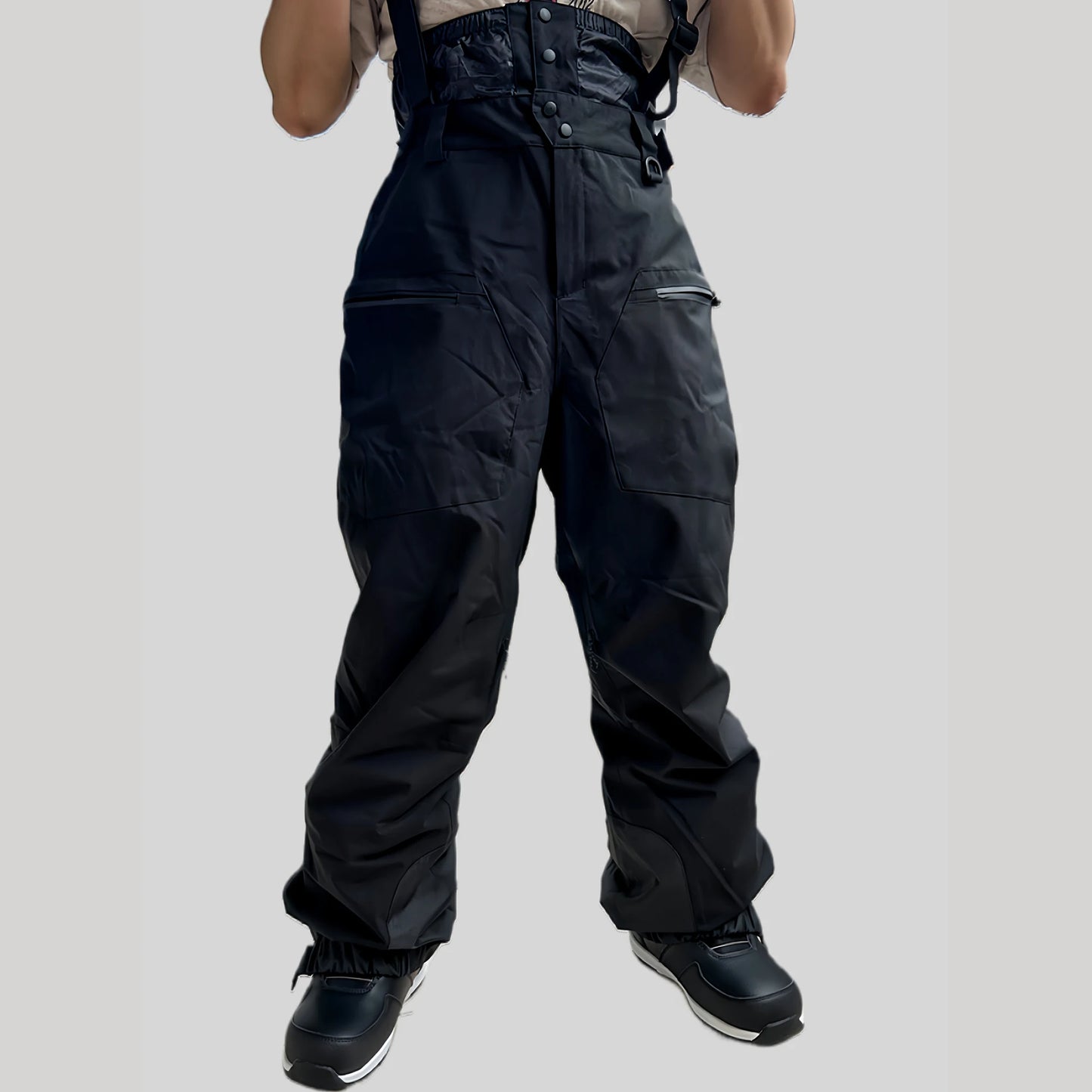 New Men Skiing Pants Winter Thickening Warm Ski Overalls Windproof Snowboard Trousers Outdoor Loose Snow Clothes Waterproof Pant