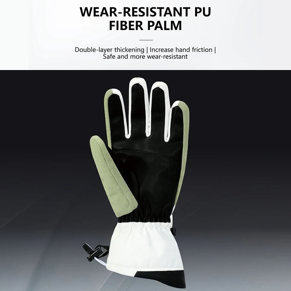 KoKossi Winter Non-slip Touch Screen Waterproof Snowboard Ski Gloves Thickened Windproof Cycling Fleece Warm Riding Gloves