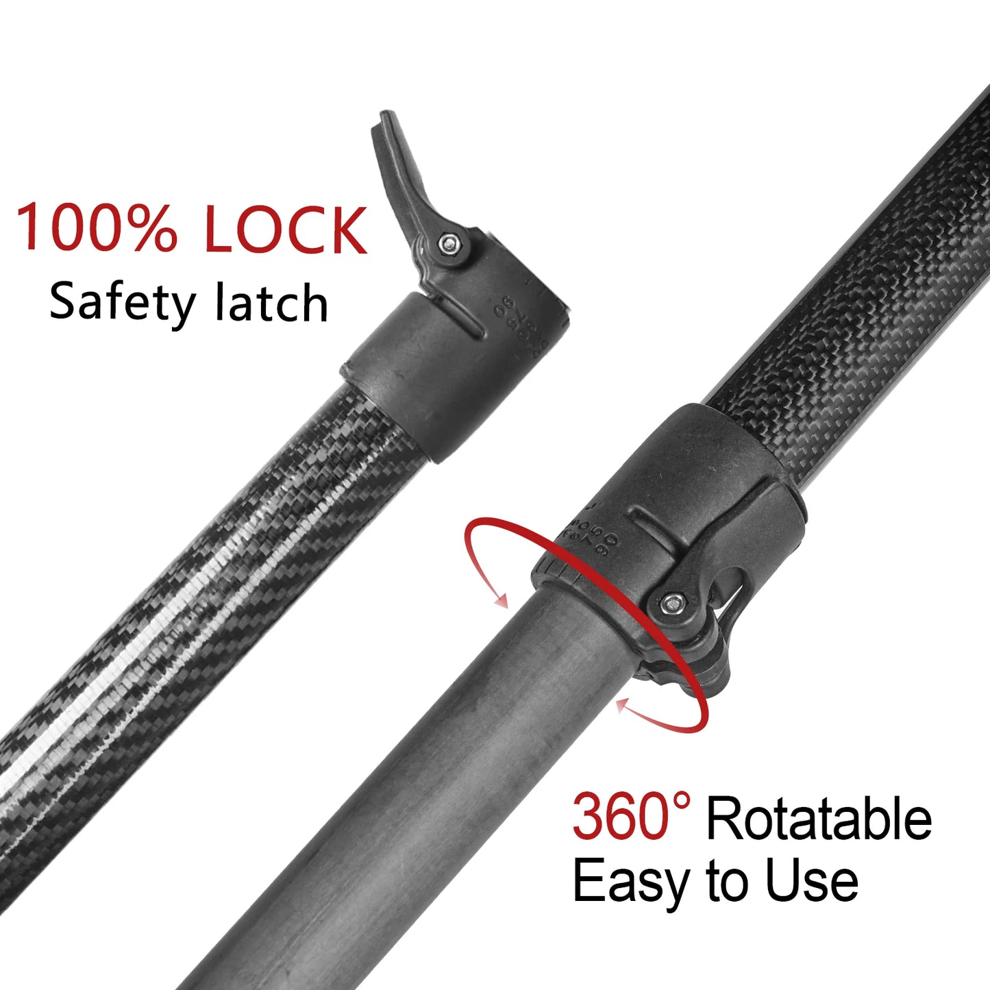 2pcs Carbon Fiber Wing Paddle 10cm Adjustable Kayak Paddle with Large Blades Free Easy Carry Protection Bag Inflatable Paddle