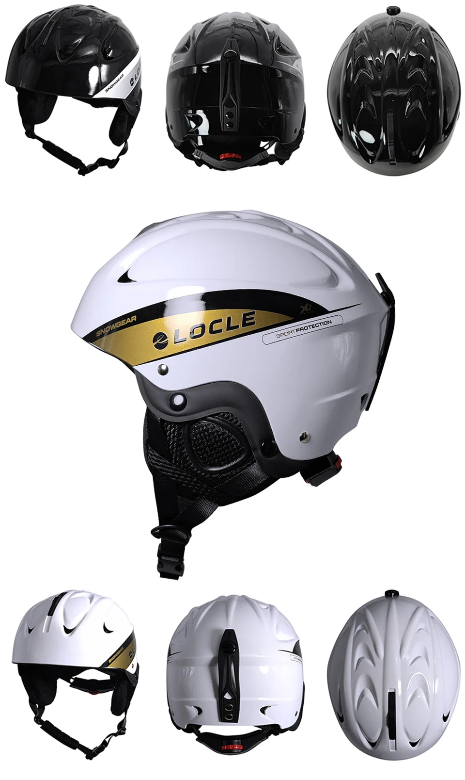 LOCLE Men Skiing Helmet Children Women Ultralight Extreme Sports Skateboard Snowboard Helmet Snowmobile Motorcycle Helmet
