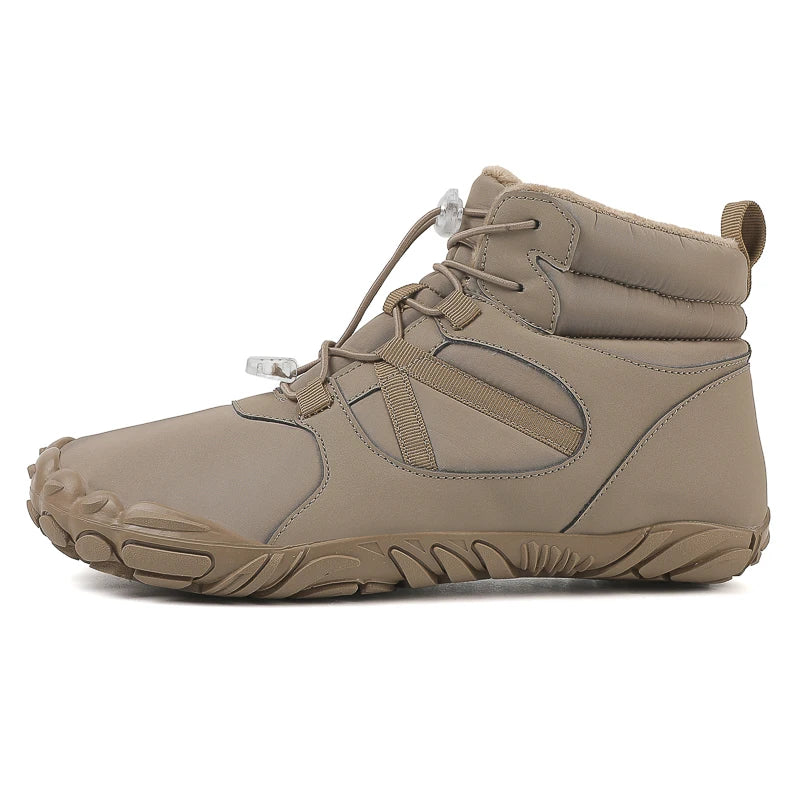 Men's Ski Shoes Snow Boots High Top Outdoor Hiking Cotton Shoes Waterproof Warm Non-slip Wear-resistant Work Boots Size 36-47