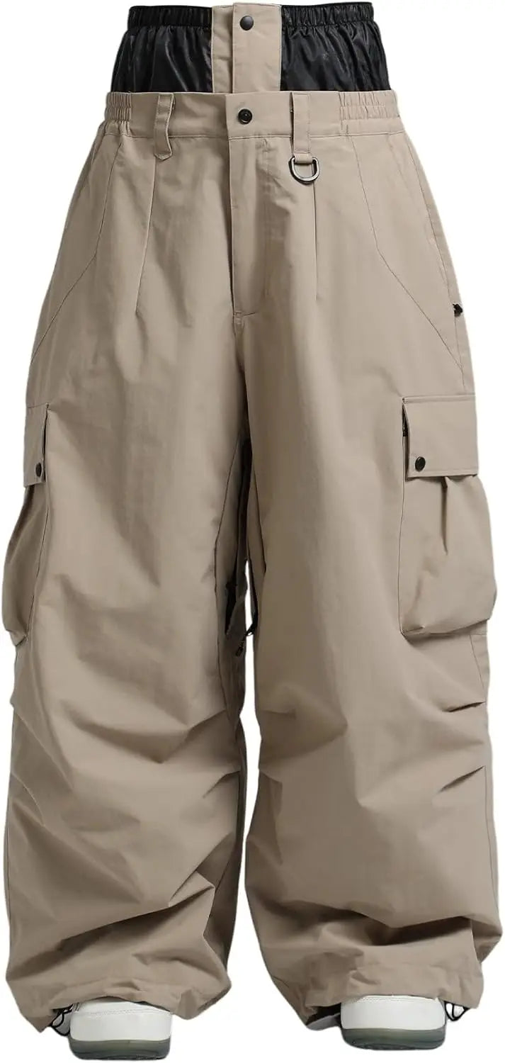Men’s Super Baggy Snowboard Pants – Waterproof, Insulated, Loose Fit Ski Trousers