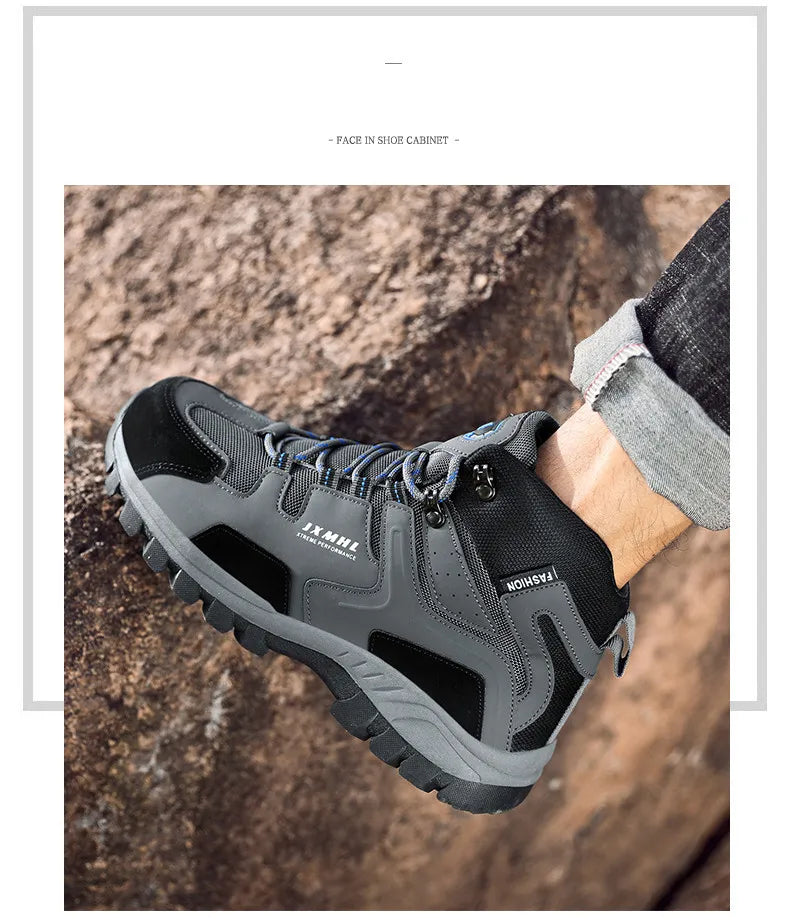 Couple Hiking Shoes Men Mountain Climbing Trekking Boots Women Non-slip Outdoor Work Ankle Boot