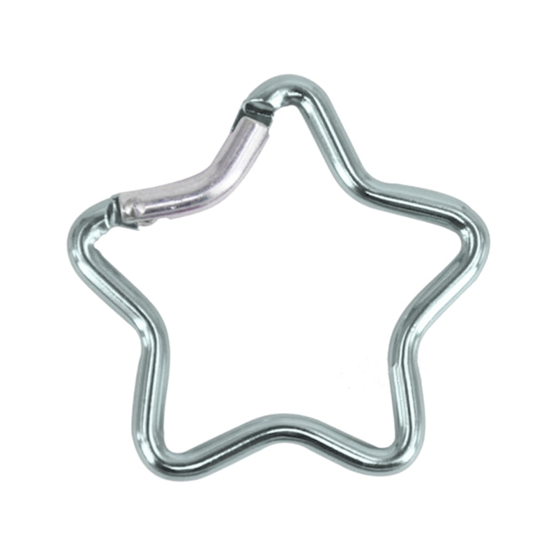 Aluminum Alloy Outdoor Star Shaped Spring Locking Carabiner Clip Keychains for Backpack Camping Hiking Traveling