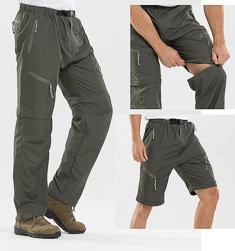 Quick Dry Waterproof Detachable Shorts Cargo Trousers for Men and Women