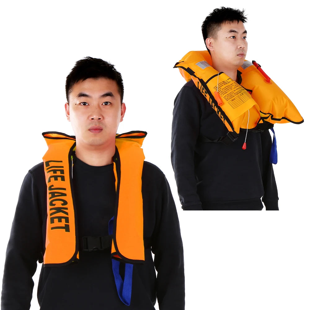 Manual Inflatable Life Jacket Adult Life Vest Water Sports Swimming Fishing Survival Jacket