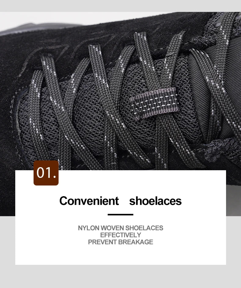 HIKEUP Latest Men's Hiking Shoes Wear-resistant Non-slip Outdoor Sneaker Rock Climbing Trekking Hunting Men Sports Suede Leather